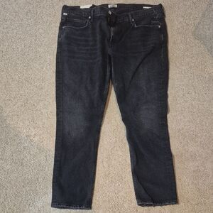 Citizens Of Humanity Black Jeans Sz 33 High Rise Slim